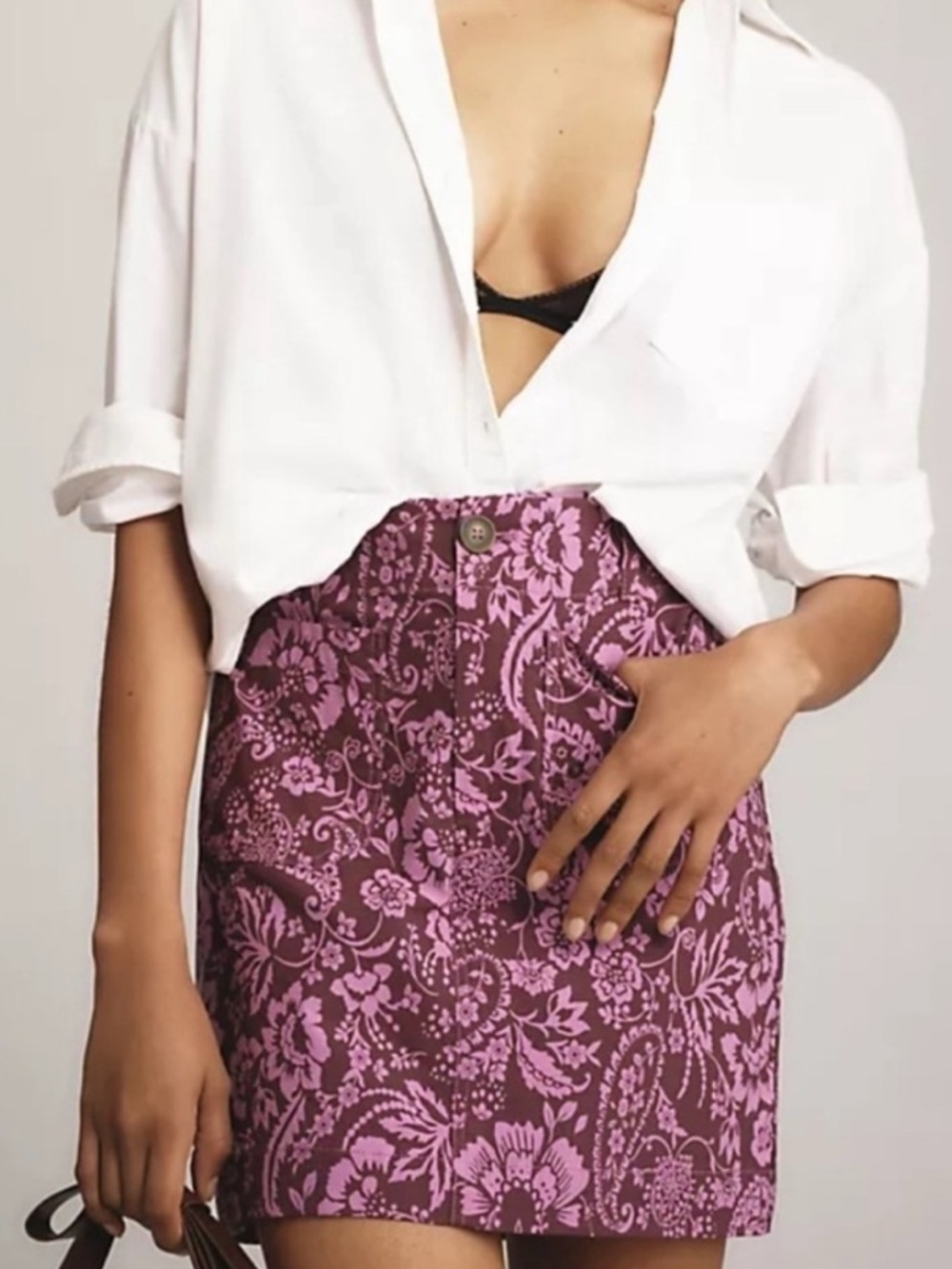 Anthropologie Mini Skirt The Colette by Maeve SIZE XL Violet Purple NEW